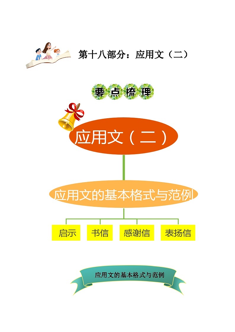 2023年小升初部编版语文写作技巧专项冲刺：第十八部分：应用文（二）（讲义）第1页