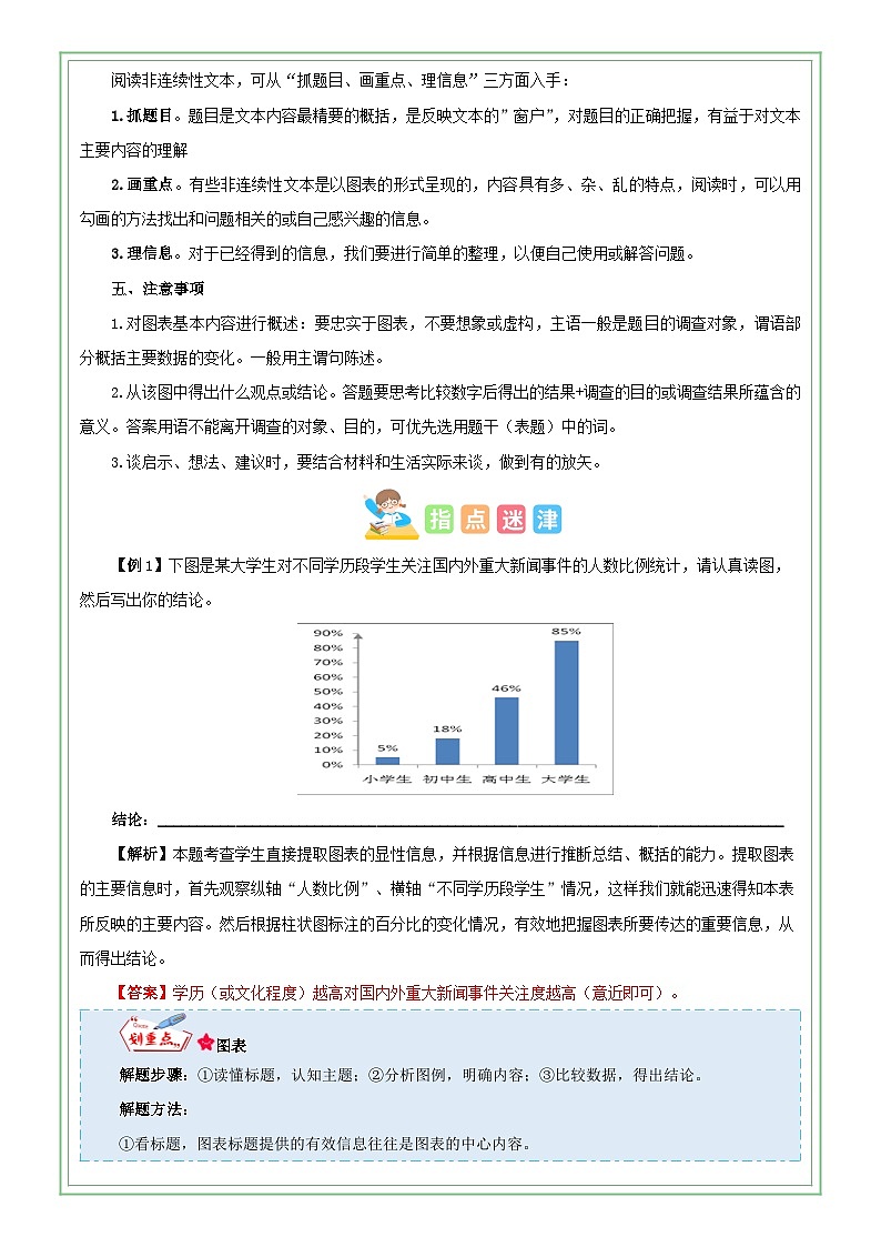 六年级部编版语文小升初专题复习：第06讲【阅读】非连文本阅读（解析版）第2页