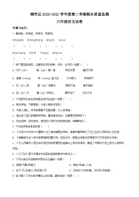 【小升初真题卷】安徽省铜陵市铜官区2021年部编版小升初考试语文试卷（原卷版+解析版）