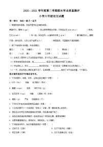 【小升初真题卷】山东省菏泽市成武县2021年部编版小升初考试语文试卷（原卷版+解析版）