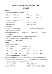 【小升初真题卷】河南省南阳市南召县2021年部编版小升初考试语文试卷（原卷版+解析版）