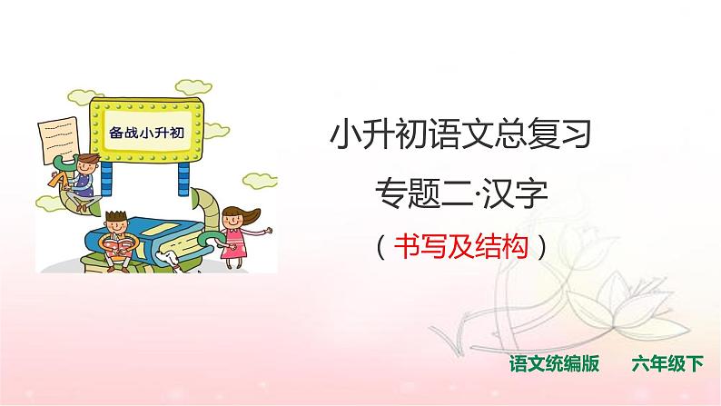 小升初人教统编版语文专题复习课件：专题二 汉字（共26张PPT)第1页