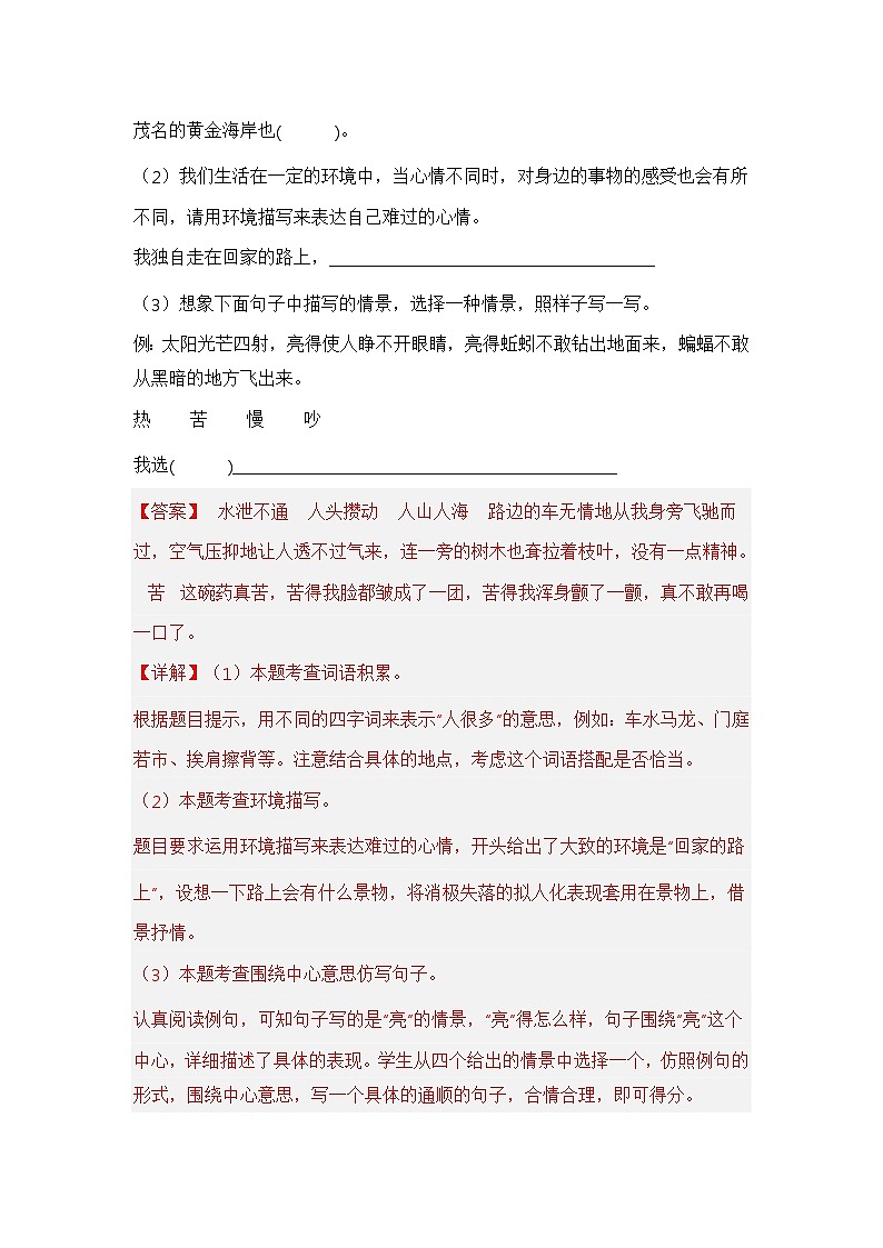 专题04 按要求写句子（解析版）第3页