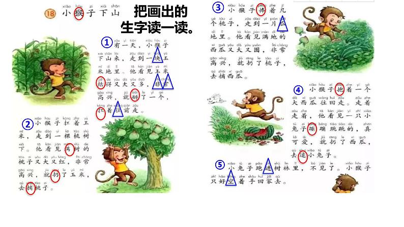 部编版一年级语文下册--18.小猴子下山（优质课件）第3页