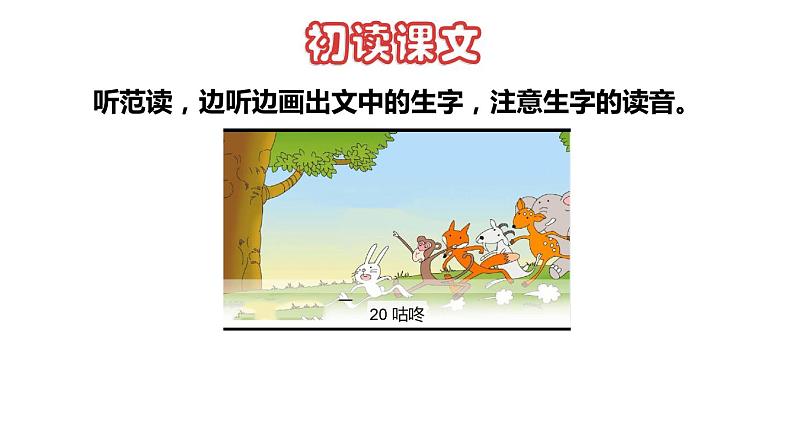 部编版一年级语文下册--20.咕咚（优质课件）第2页