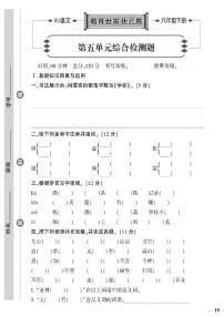 （2023春）聊城专版-人教版小学语文（六下）-第5-6单元阶段清检测题（共8页2套）