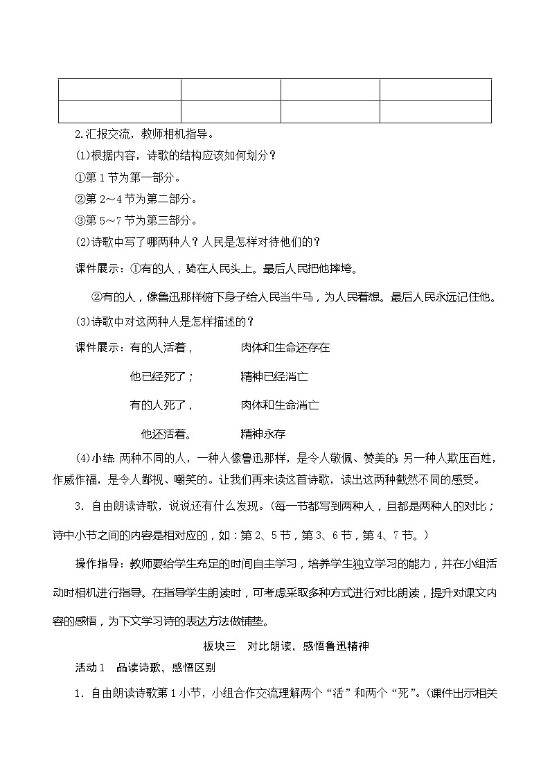 28《有的人——纪念鲁迅有感》 课件+教案+课时测评+导学案设计03