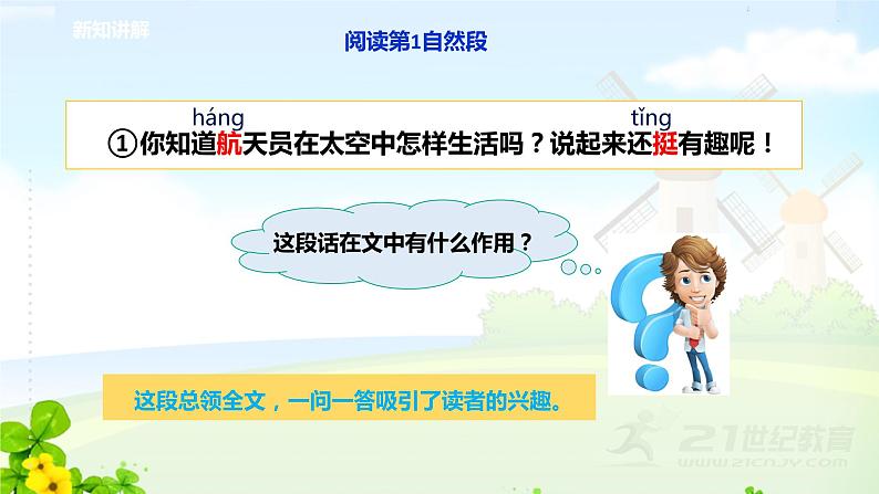 部编版语文二年级下册第六单元第18课《太空生活趣事多》第二课时    课件第3页