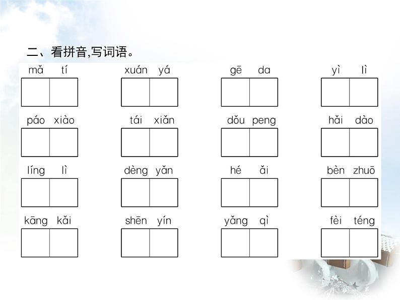 人教版小学语文六年级上册复习字词专项教学课件第4页