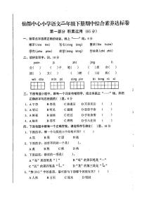 福建省漳州市华安县仙都中心小学2022-2023学年二年级下学期期中综合素养达标语文试题