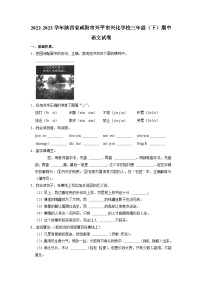 陕西省咸阳市兴平市兴化学校2022-2023学年三年级下学期期中语文试卷