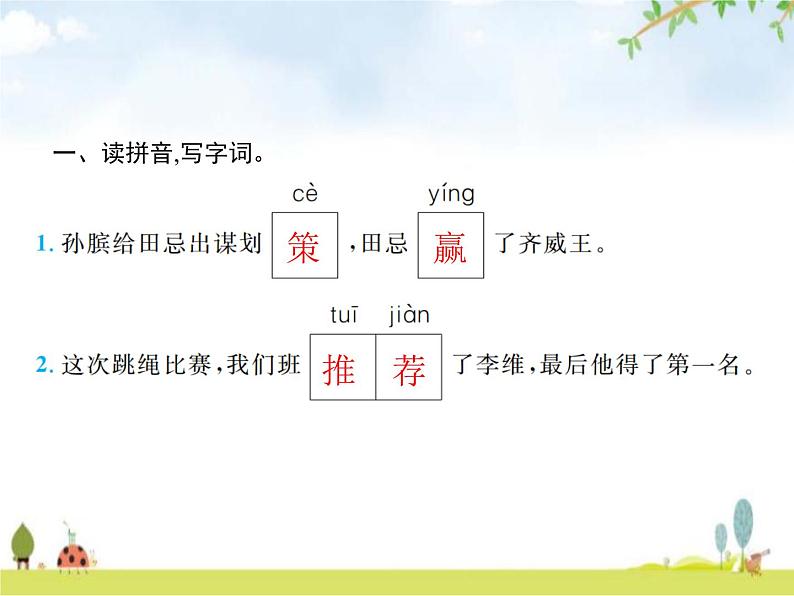 人教版小学语文五年级下册第6单元16田忌赛马教学课件第2页