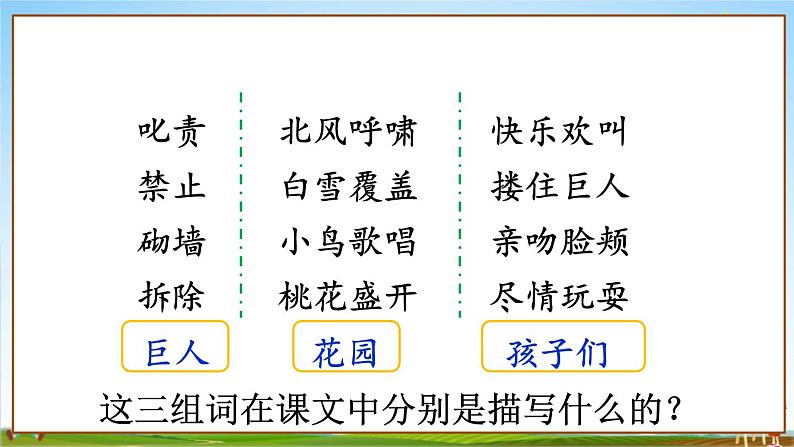 人教部编版四年级语文下册《第27课 巨人的花园》教学课件PPT小学优秀公开课05