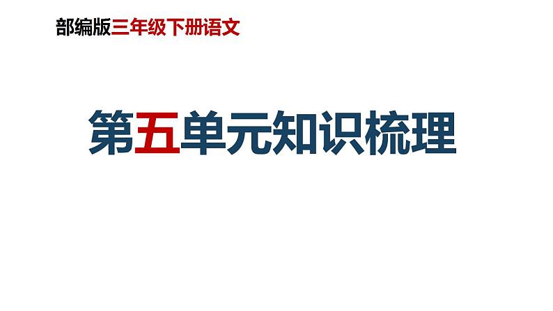 第五单元知识梳理（课件）-2022-2023学年三年级语文下册单元复习（部编版）第1页