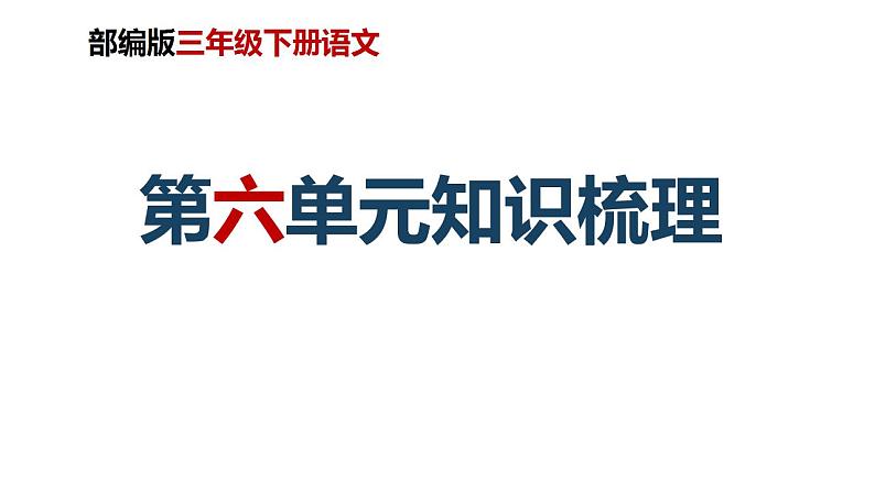 第六单元知识梳理（课件）-2022-2023学年三年级语文下册单元复习（部编版）第1页