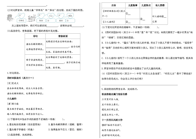 2023小升初专项练习《课内阅读3》第2页