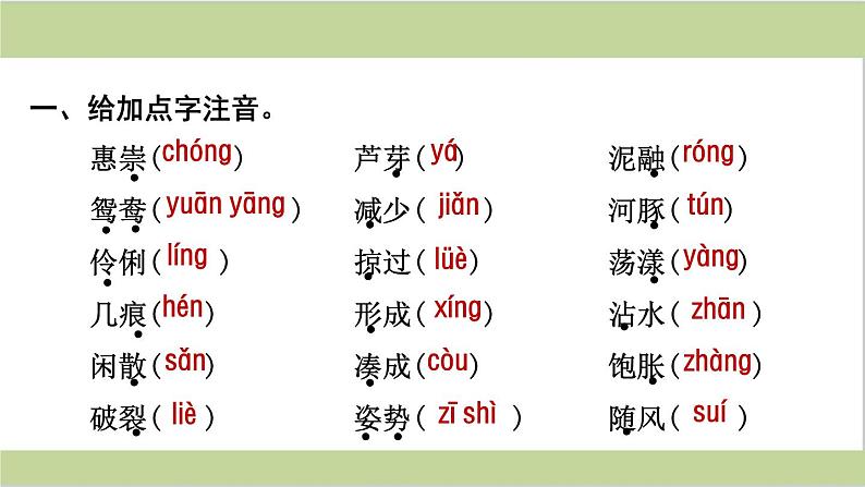 部编语文三年级语文下册《期末总复习课件》第3页