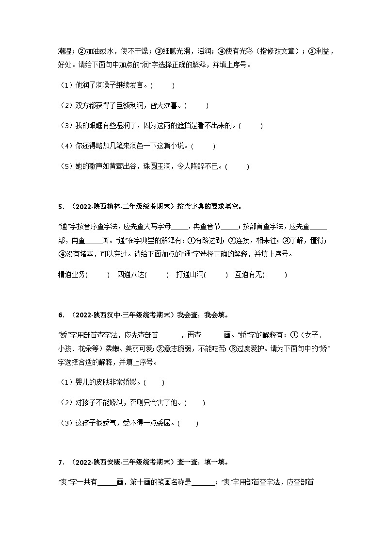 专题04 查字典填空（原卷版）第2页