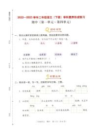 广东省深圳市龙岗区2022-2023学年二年级下学期期中素养形成练习语文试卷