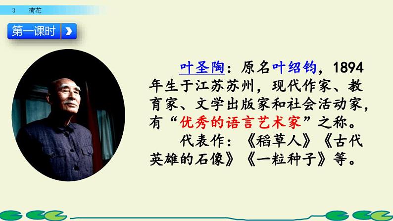 统编版(五四制)三年级下册课件：荷花03