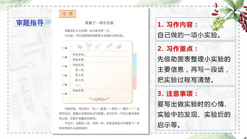 第四单元 习作：我做了一项小实验（课件）-2022-2023学年语文三年级下册同步作文（部编版）第6页