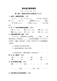 四年级下册统编语文 期末语文素养测评（Word）