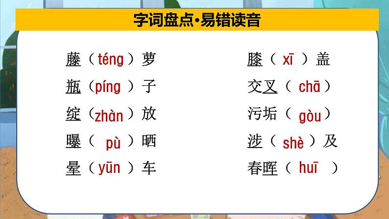 部编版语文四年级下册 第三单元总复习 课件第8页