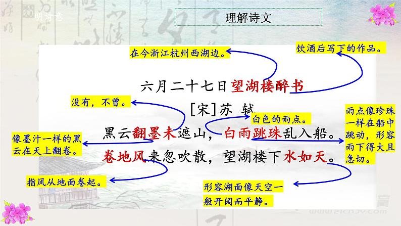 六月二十七日望湖楼醉书课件PPT第8页