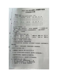 河南省周口市榆树园小学2022-2023学年六年级下学期期中语文试卷