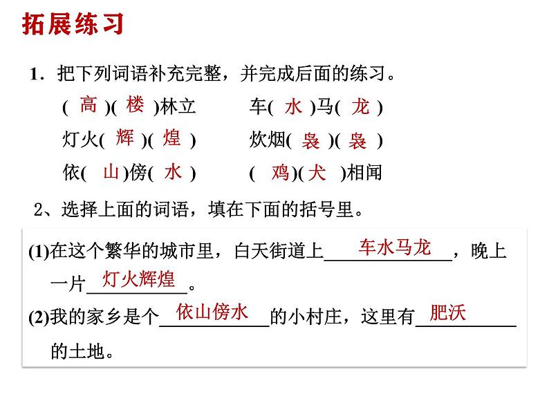 四下语文期末复习：考点难点专题训练（课件）部编版四年级下册06