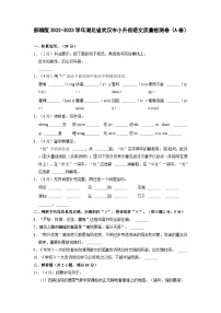 部编版2022-2023学年湖北省武汉市小升初语文质量检测卷（A卷）含解析