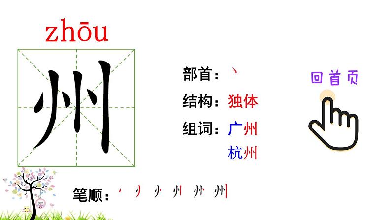 人教版二年级语文下册 识字1 神州谣（笔顺）课件PPT02