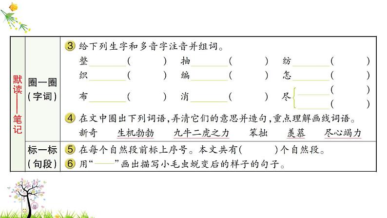 人教版二年级语文下册 22 小毛虫课件PPT03