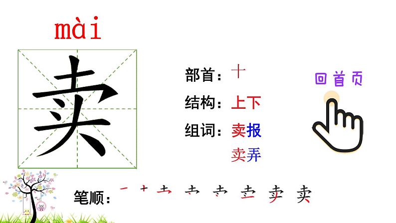 人教版二年级语文下册 21 青蛙卖泥塘（笔顺）课件PPT第3页