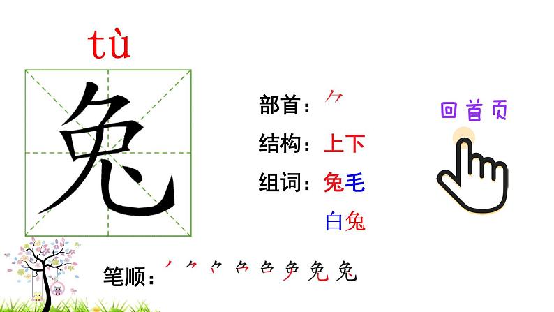 人教版二年级语文下册 19 大象的耳朵（笔顺）课件PPT05