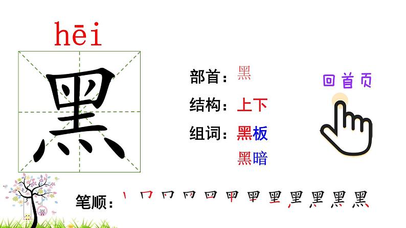 人教版二年级语文下册 16 雷雨（笔顺）课件PPT第4页