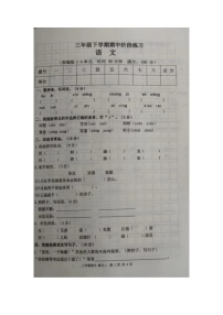 甘肃省庆阳市宁县太昌镇2022-2023学年三年级下学期4月期中语文试题