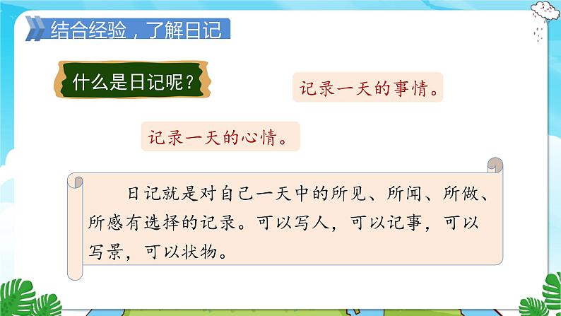 人教部编语文3上 第2单元 习作：写日记 PPT课件+教案04