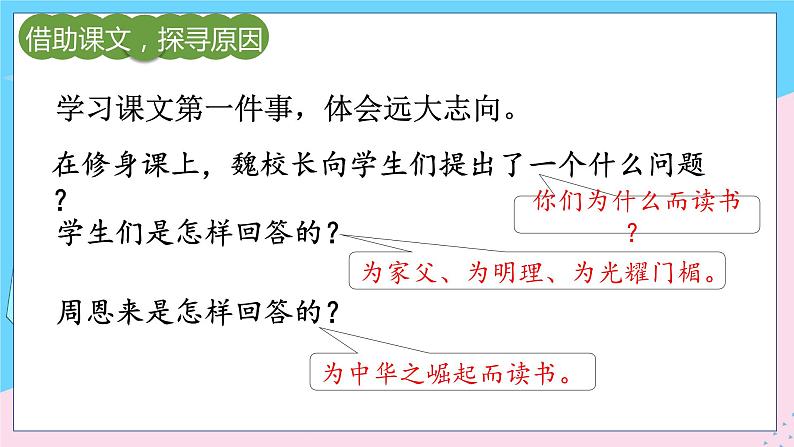 人教部编语文4上 第7单元 22. 为中华之崛起而读书 PPT课件+教案+练习04