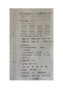 河南省南阳市内乡县2022-2023学年二年级下学期4月期中语文试题