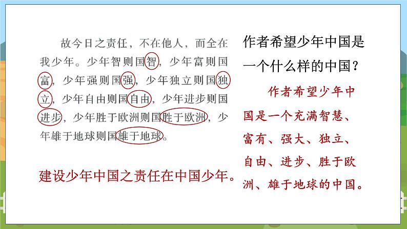 人教部编语文5上 第4单元 13.少年中国说（节选） PPT课件+教案+练习03