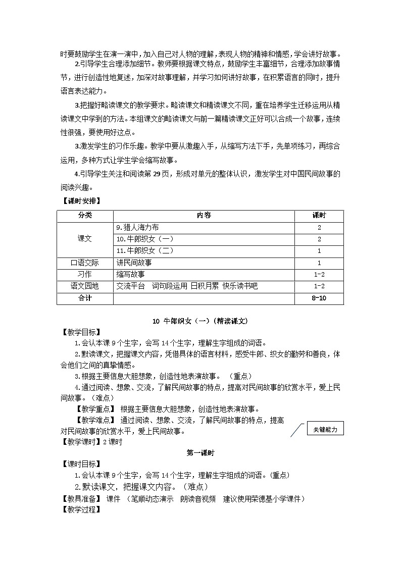 人教部编语文5上 第3单元 10.牛郎织女（一） PPT课件+教案+练习02