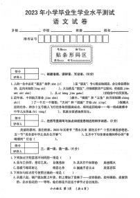 河南省漯河市郾城区2022-2023学年六年级下学期毕业水平测试语文试卷