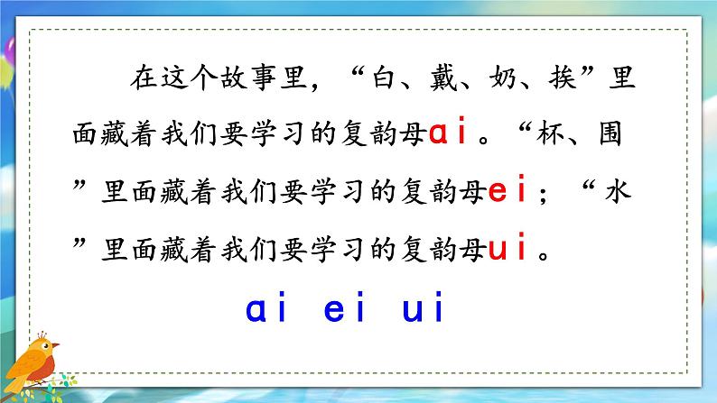 一年级上册语文（人教版）第3单元 拼音9  ai  ei  ui PPT课件+教案05