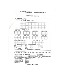 云南省昭通市巧家县2021-2022学年六年级上学期期中语文试卷