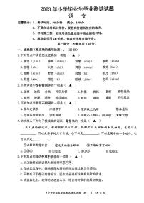 浙江省台州市2022-2023学年六年级下学期毕业生学业测试语文试题
