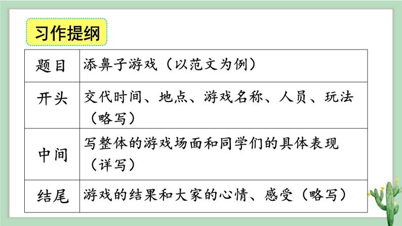 小学语文人教部编版四年级上册第六单元习作:记一次游戏获奖ppt课件-教习网|课件下载