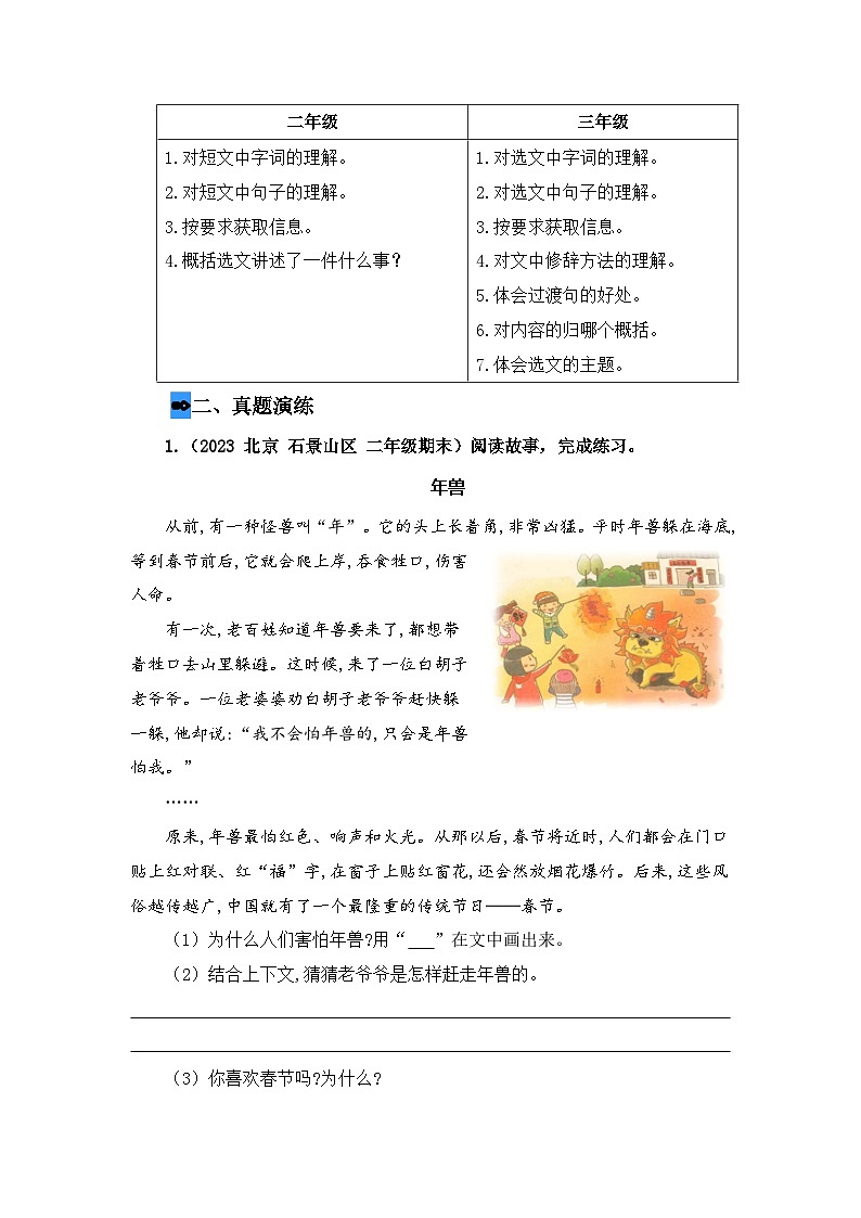 专题11 课外阅读（讲义+试题）二升三语文暑假衔接课（部编版）03