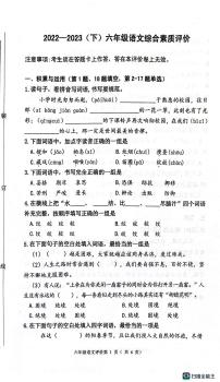 辽宁省沈阳市大东区2022-2023学年六年级下学期期末语文试题