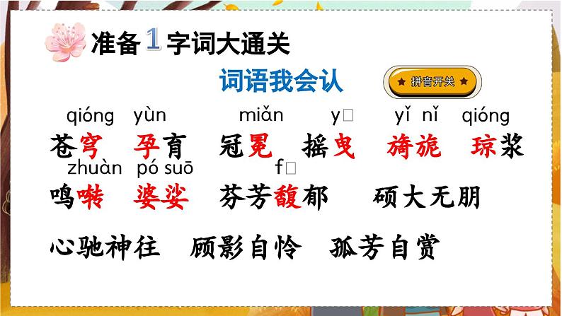 人教语文6年级上册 4 花之歌课件+教案 +习题04